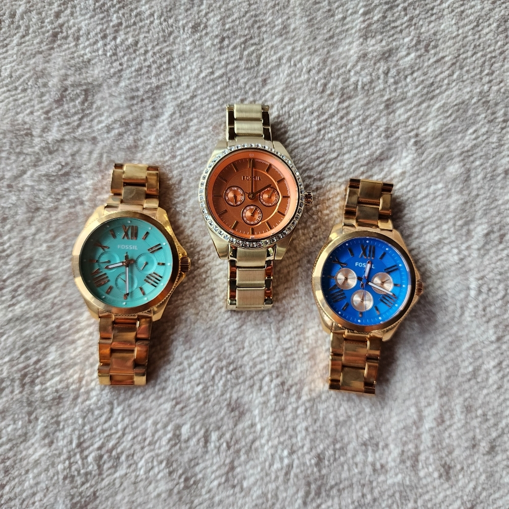 Set of 3 Fossil Watches Women's (NEED BATTERIES)